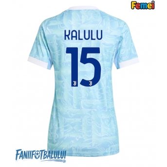 Juventus Pierre Kalulu #15 Tricou Fotbal Replică 2025-26 Femei Deplasare
